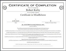A certificate of completion for robert kirby
